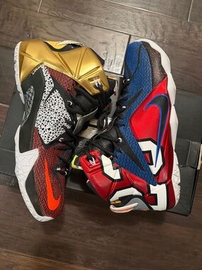 Nike High Top Men’s LaBron James What The Blue Red